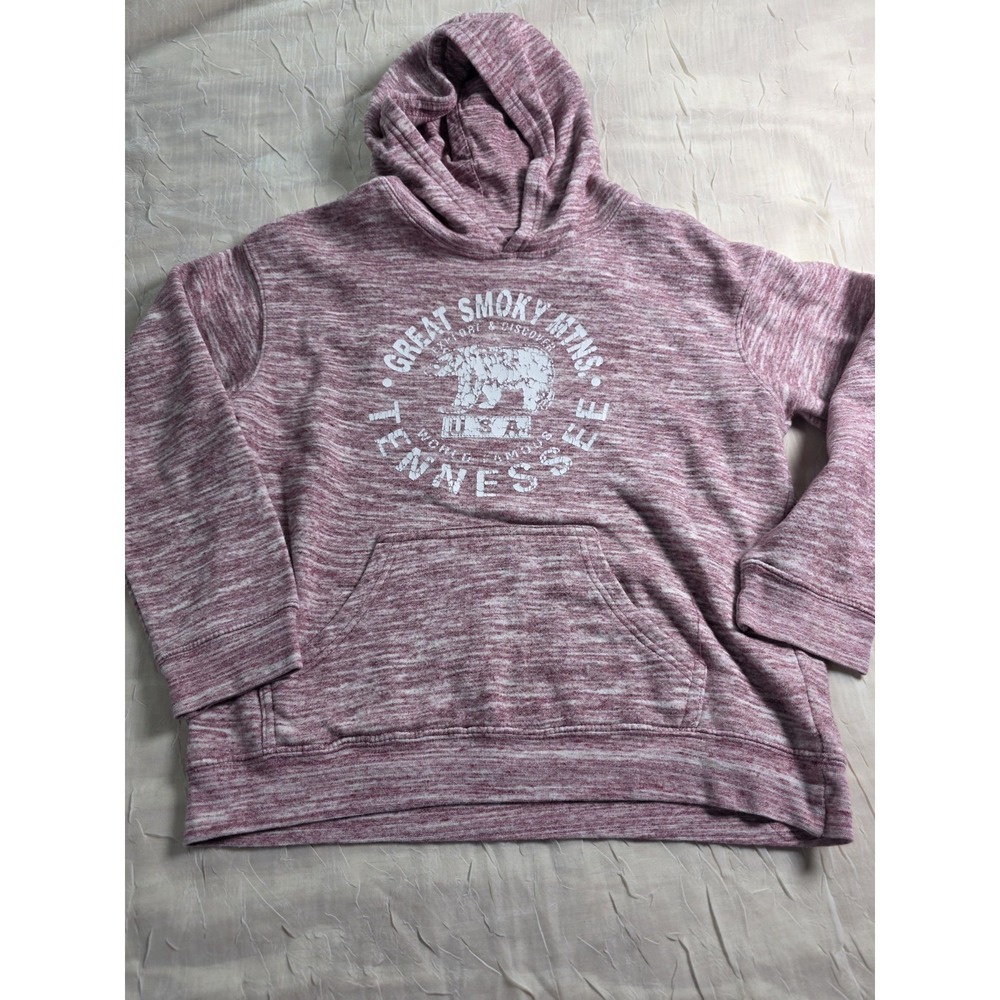 Pacific & Co Hoodie Pink Kids Large Smoky Mountains Pullover Cotton